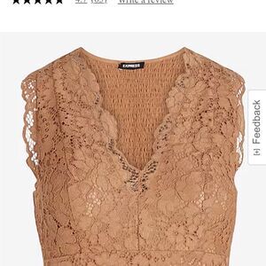 SOLD Express Brown Fitted Crop Tank Top